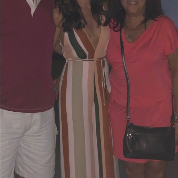 Stripe Deep V Jumpsuit - Picture 5 of 5